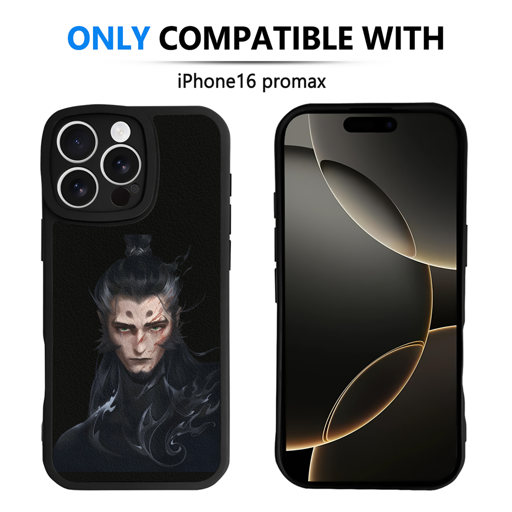 （画像用） Ne Zha 2 ナタ 魔童の大暴れ 【iPhone 16シリーズ対応】シリコンスマホケース（レザー調） 材質：シリコン